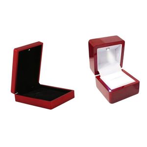 Jewelry Pouches Bags Rings Display Box Storage Soft Velvet Tray Case Holder LED Light Ring Red amp Lighted Necklace Rubber Plush PendantJe