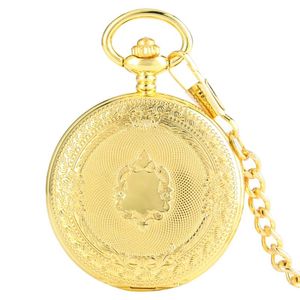 Pocket Watches Luxury Gift Gold Watch Vintage Pendant Necklace Chain Antique Fob Roman Number Clock Relogio BolsOpocket