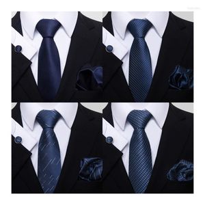 Bow -slipsar högkvalitativ silke festlig gåva slips handduk pocket rutor manschetten set clip slips paisley beige man fier22