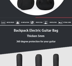 バックパックエレクトリックギターの防水バッグ5mmプラスコットンエレクトリック