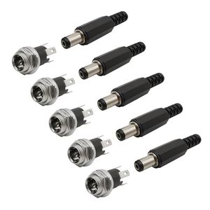 Anderes Beleuchtungszubehör 2/5 Paar 5,5 x 2,1 mm Kunststoff-DC-Stecker-Stecker-Buchse-Buchse Buchse Panel-Mount-Adapter-Draht-Terminal-Anschluss DC025MOt