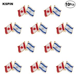 Kanada ve İsrail Dostluk Broşlar Yakası Pin Bayrağı Rozeti Broş Pimleri Rozetler 10 PCS