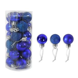 24PCS Choinka Decor Ball 3cm Bombe wiszący świąteczny ozdoby imprezowe dekoracje do domu 2022 Nowy rok świąteczny dekoracja c0816g02