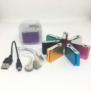 Wholesale mini clip mp3 player retail resale online - NEW Fashion Mini Clip MP3 player without LCD Screen colors support Micro SD TF card with earphone usb cable retail box