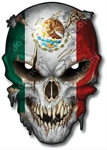 Skull Mexicano USA American Bandle Decalter Sticker Car Caminhão Janela Patriótica