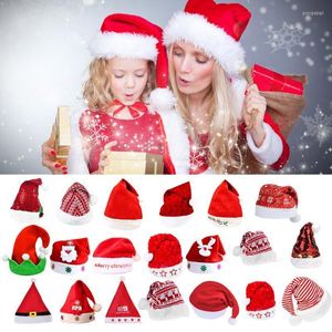 Beanie/Skull Caps 25# Xmas Hat Holiday For Adults Christmas Unisex Santa Beanie Party Supplies Cotton Pompon Furry Balls Pros22