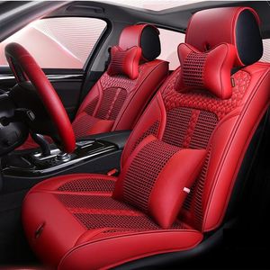 Universal Fit Car Interior Accessories Seat Covers voor sedan fancy pu lederen naaste vijf zitplaatsen volledige surround design stoel cove267l