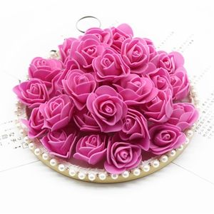 500 pezzi Bolla all'ingrosso Fiore di rose Schiuma Falso Decorazione domestica Accessori Matrimonio Fiori decorativi Ghirlande 220527