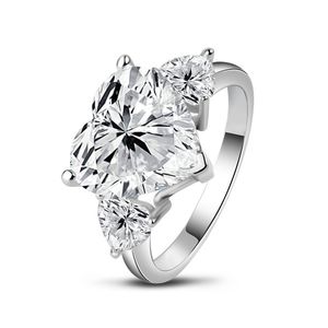 Küme Yüzükleri D Renk Mozambik Diamond S925 STERLING Gümüş Sekiz Ok Twist Arm Diamond Ring 5 CT