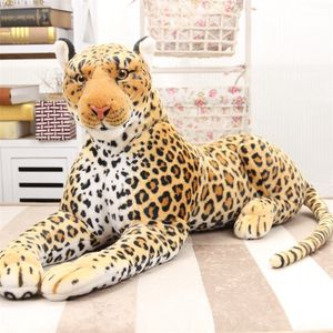 87 centimetri di lunghezza vita reale animale leopardo bambola giocattolo morbido peluche simulazione sdraiato regalo leopardo per i ragazzi Juguetes Brinquedos Home Decor LJ201126