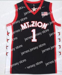 Ny anpassad XXS-6XL billig grossist Tracy McGrady #1 High School Legends Mt. Zion Men Basketball Jersey S-2XL High Quality