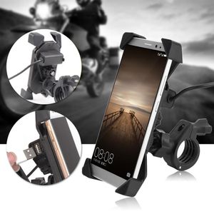 Car-Styling Hook Hanger Motorcycle Phone Mount Holder Bike ATV Handlebar Mount Stand For Cell GPS With USB Charger Universal