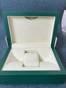 R Luxus-Designer-Boxen von höchster Qualität, Wellenmuster, 1 kg, dunkelgrüne Uhrenbox, 279171, 279381, 279171, 116610, Geschenkbox aus Holz mit Kartenanhänger und Datei, englische Box