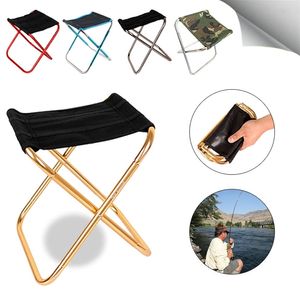 Folding Small Stool Fishing Chair Picnic Camping Foldable Aluminium Cloth Outdoor Portable Easy Carry Furniture 220606