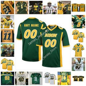 2022 NCAA NDSU NORTH DAKOTA State Bison خياطة كرة القدم Jersey 48 Mike Florentine 41 Kaedin Steindorf 51 Mason Hofstedt 52 ​​Jackson Hankey Tony Pierce Carson Wentz