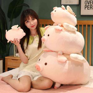 CM Söt plysch Piggy Animal Toy fylld mjuk squishy kudde kawaii ängel soffa för barn flickor gåvor j220704