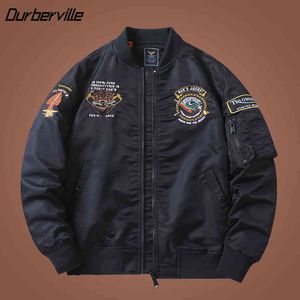 Hip Hop Ma1 Bomber Jacket Men Harajuku Pilot Streetwear Embroidery Baseball Jackets Spring Autumn Coat Air Force Male