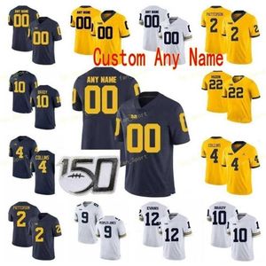 THR NCAA College Jerseys Michigan Wolverines 9 Donovan Peoples-Jones 84 Sean McKeon 83 Zach Gentry 88 Grant Perry Custom Football zszyte