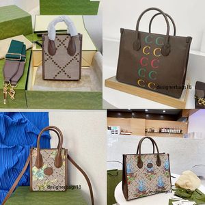 Ny designer handväskor tote varumärke väska graffiti bärbar axel messenger väska 674148 kvinnor lyx mode crossbody damväskor modeller brun läder handväska
