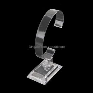 Worzaki biżuterii Torby PC Clear Acrylic Bransoletka Zegarek Uchwyt Wyświetlacz Stojak Retail Shop Showcase Drop Dostawa Opakowania CPWGJ