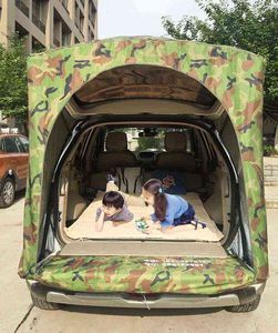 Car tent Temporary Extended Car Rear Tent Simple Motorhome with Reflective strip Anti-mosquito gauz For Renault Koleos SUV only H220425