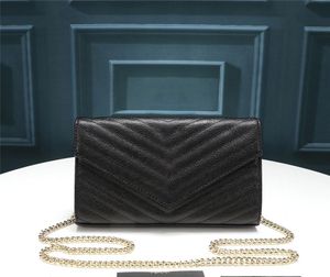 2022 Designers l￤derkvinnor axelv￤skor Crossbody Luxury Handv￤skor Koppling Purses Ladies Pl￥nb￶cker Tote Gold Silver Black Chain Bag Viuton Bag 8291