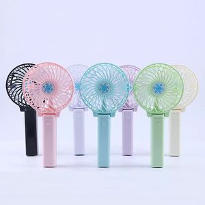 Party Supplies Portable USB Charging Foldable Handheld Fan 3 Speed With LED Light Adjustable Small Cooling Table Fan