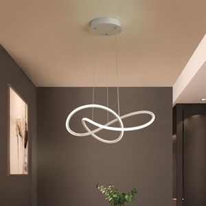 Lâmpadas pendentes Luzes LED modernas para sala de jantar Barra de cozinha Provanturant preto/branco AC90-260V LUPTRES LUZ