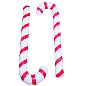 Uppblåsbara julkanaler Klassisk lätt hängande dekoration Lollipop Ballong Xmas Party Balloons Ornaments Utmärkningar Present 88cm / 35inch Sn4522