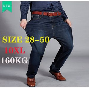 10XL Oversize Black Jeans Men s Casual Pants Men Clothing Streetwear Blue Baggy Plus Size Breathable Loose Trousers Male 220719