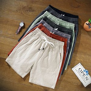 Summer Shorts Men Casual Cotton Shorts pojkar vanligt varumärke manliga korta byxor plus storlek 4xl 5xl andningsbara coola shorts män 220530