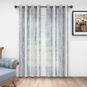 Perde Drapes 1 adet Yatak Odası için Sheer Perde Doğal Keten Yarı Pencere Tedavi Oturma Odası Yemek Curtaincurtain