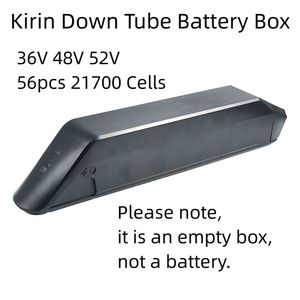 Kirin 21700 Unterrohr-Batteriekasten, 48 V, 52 V, leeres Batteriegehäuse mit 56 Stück 21700-Zellenhalter
