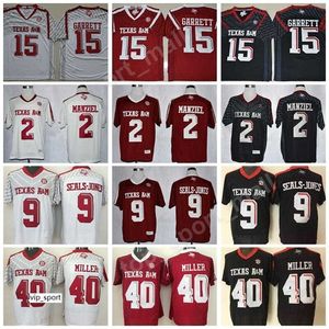 Chen37 NCAA Football 2 Johnny Manziel Jersey Men Texas Aggies College Myles Garrett Von Miller 9 Seals-Jones SEC Red White Black