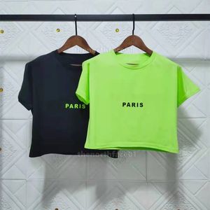 Womens Designer T Shirt Crop Top Letters Printed Tee Summer T-Shirt Female Casual Short Sleeves Crew Neck Tops Size S-L on Sale