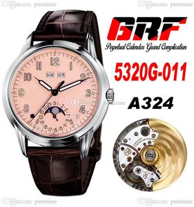 Grf Grand Perpetual Calendar 5320G-011 A324 Автоматические мужские часы стальной стальной корпус.