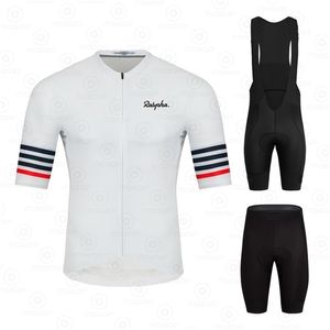 夏のラルフファサイクリングジャージー半袖セットMaillot Ropa ciclismo通気性QuickDryバイク衣類MTBサイクル服