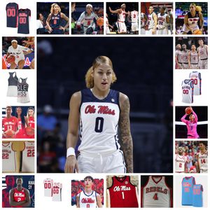 0 Shakira Austin Maglie 2022 NCAA Custom Ole Miss Rebels Maglia da basket 4 Jaiyah Harris-Smith 5 Snudda Collins 10 Destiny Salary 11 Iyanla Kitchens Maglie da donna