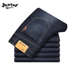 Autumn Winter Mens Jeans Trendy Stretch Blue Black Denim Men Slim Fit Jeans Trousers Pants Size 30 32 34 35 36 38 40 Jean 201111