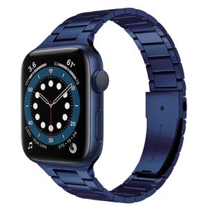 Apple Watchのメタルストラップ38 40 41 42 44 45mm IWATCH7 6 5 4 3 2 1ステンレス鋼ウルトラシン3つのビーズブレスレット