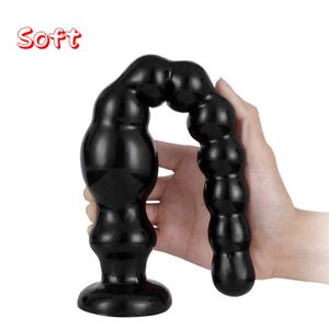 Nxy Anal Toys Soft Buttplug Sextoys Long Butt Plug Beads for Women and Men Shop Anus Vagina Dilator Erotic Toy Adults Games 220506