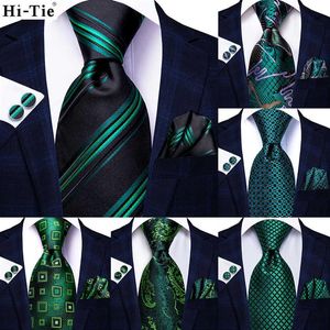 Laços Verdes Da Cerceta venda por atacado-Mens Teal Green Tie verde Paisley Floral Paisley Seda de seda Coloque de bolso de bolso quadrado