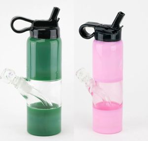 Vintage Unique 9inch Water Bottle Glass Bong Hookah Reting Pipe kan sätta kundlogotyp av DHL UPS CNE