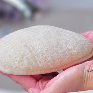 Dayanıklı 11 * 16 cm Doğal Luffa ve Terry Bez Banyo Duş Spa Loofa Sünger Scrubber Fırça Erkekler Kadınlar Için Evrensel GCE13738