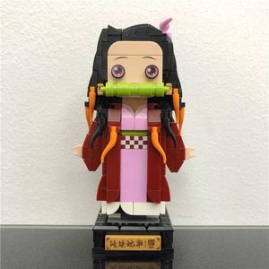 Demon Huiya01 Anime Slayer Bouwstenen Kimetsu No Yaiba Kamado Tanjirou Nezuko Actie Figuren Assembly Bricks Model Kids Toys Gift Q0722