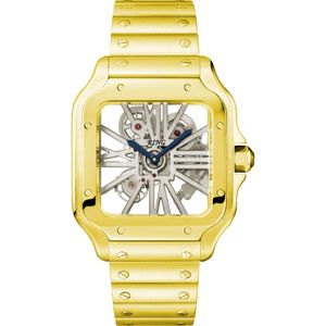 Wristwatches High Quality New Hollow Mens Quartz Fashion Business Design Sapphire Crystal Deep Waterproof Q240529