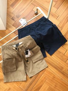 Wholesale navy blue khaki shorts resale online - summer men short Designer khaki navy blue patch pocket for shorts hip hop loose sportwear size Z70F