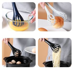 Multifunctional Bread Food Tongs Non-slip PP Food Clips Egg Beater Pastry Clamp For Baking Cooking Tools Kitchen Utensil