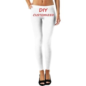 Plstar kosmos yx tjej 3d tryck diy anpassade design kvinnor leggings casual byxor plus size s 3xl grossister för dropp 220708