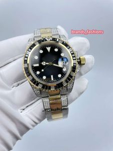 2022 nuovi orologi da uomo d'affari alla moda Bi oro cinturino in acciaio inossidabile orologio a quattro angoli con diamanti orologi sportivi meccanici completamente automatici